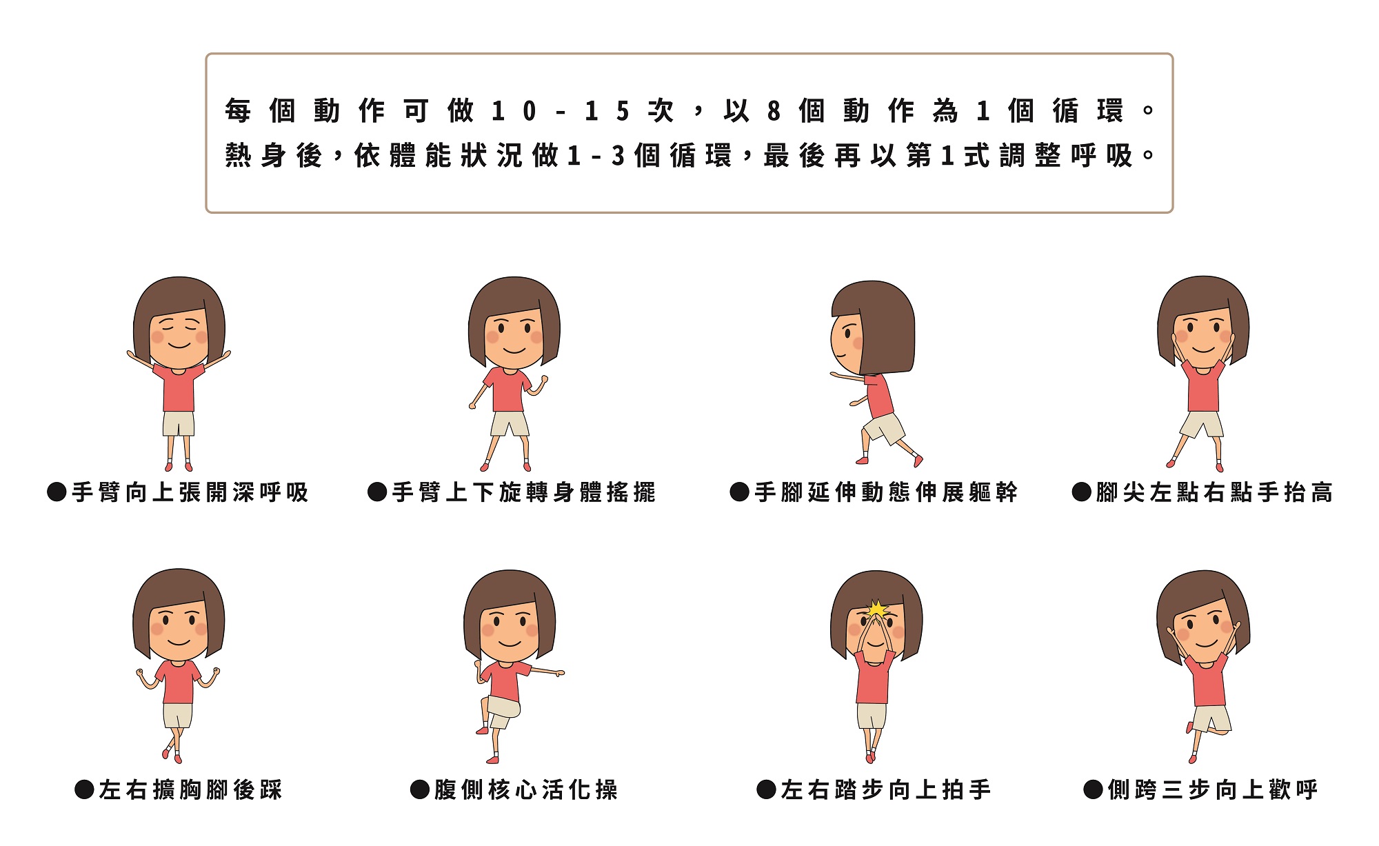 圖說：居家8式律動有氧(詳請閱讀新聞稿內容)