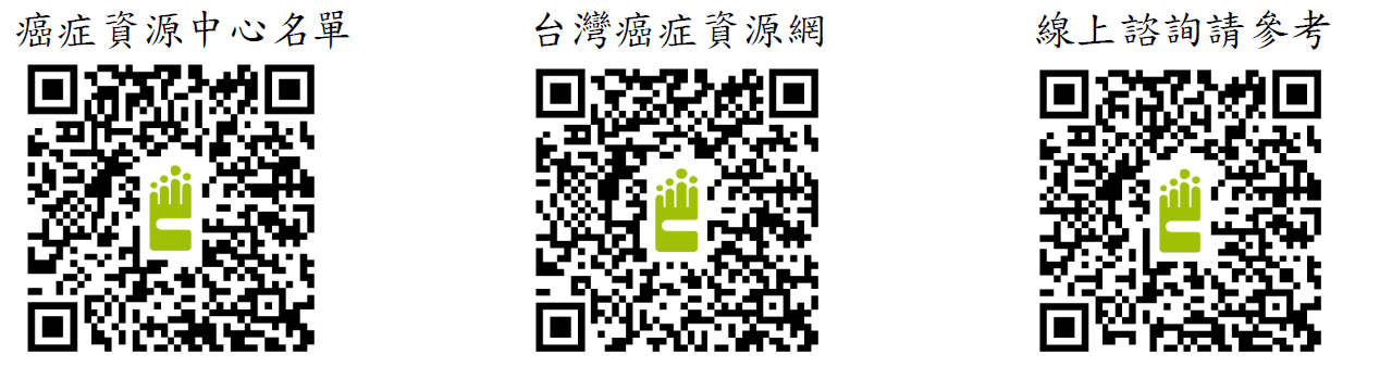 癌症資源中心網站連結QRCODE