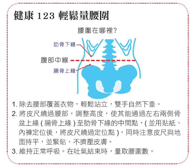 腰圍的位置